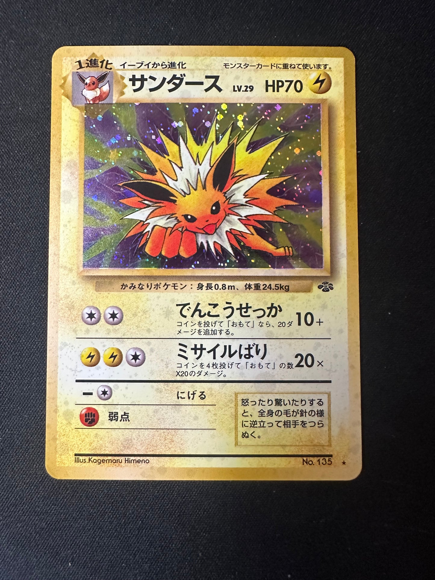 Jolteon Japanese Jungle Holo #135